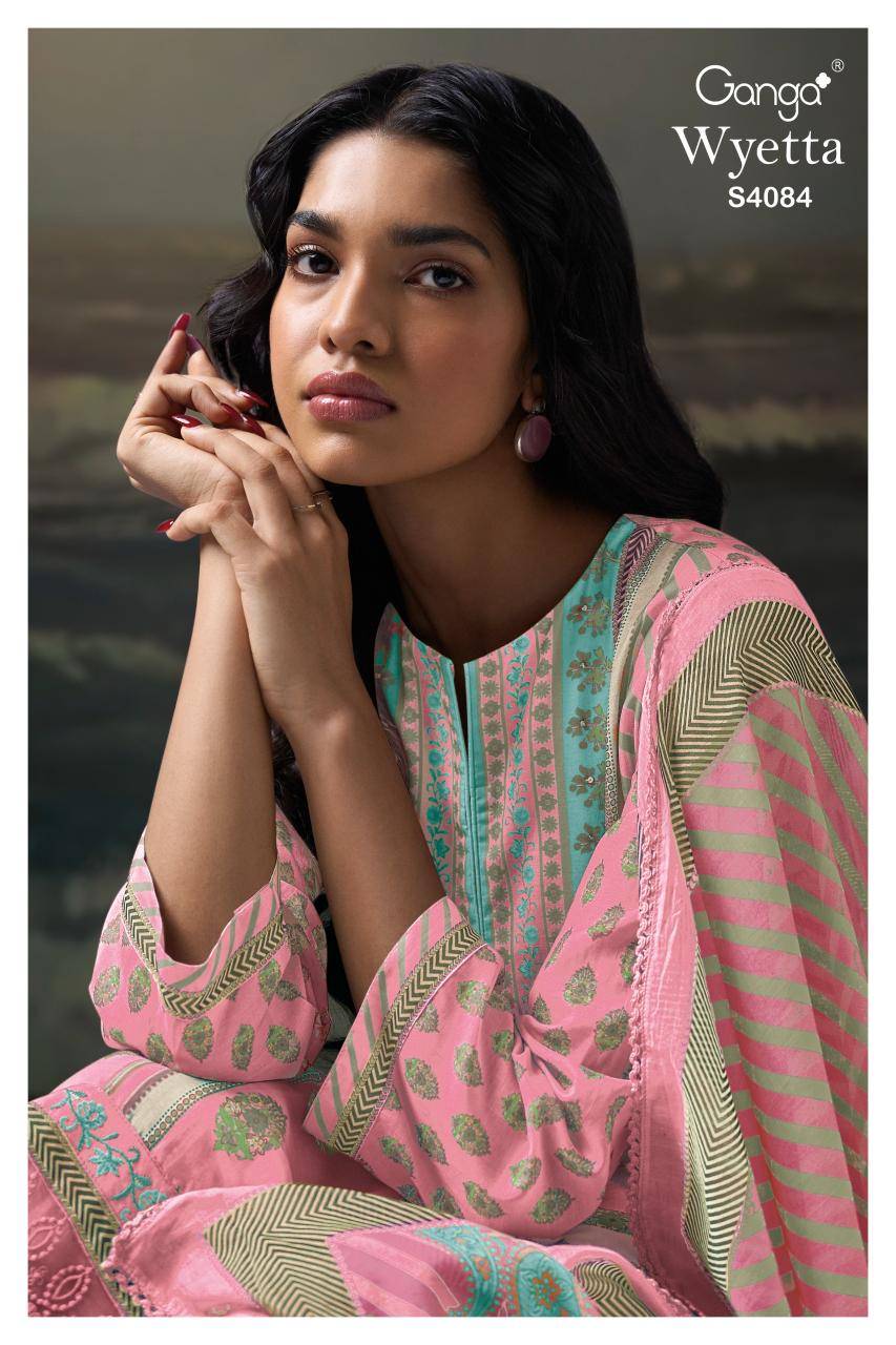 Ganga wyetta 4084 Bulk dress fabrics in Ahmedabad