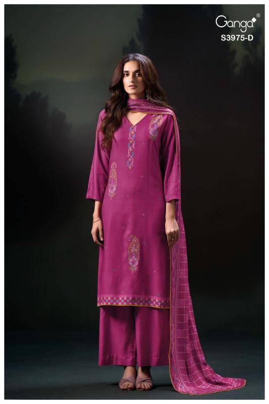 Ganga sahher 3975 Designer dress material wholesale Ahmedabad
