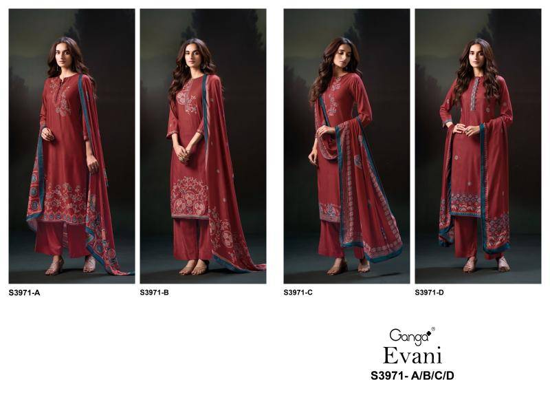 Ganga evani 3971 Affordable dress materials in Ahmedabad