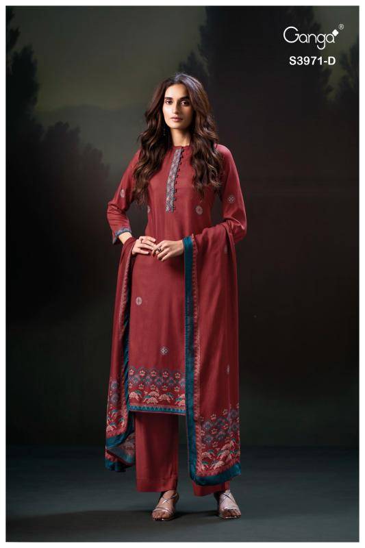 Ganga evani 3971 Affordable dress materials in Ahmedabad