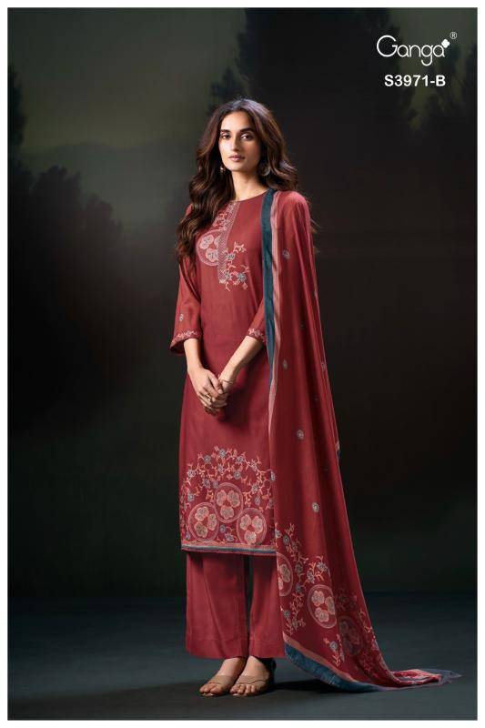 Ganga evani 3971 Affordable dress materials in Ahmedabad