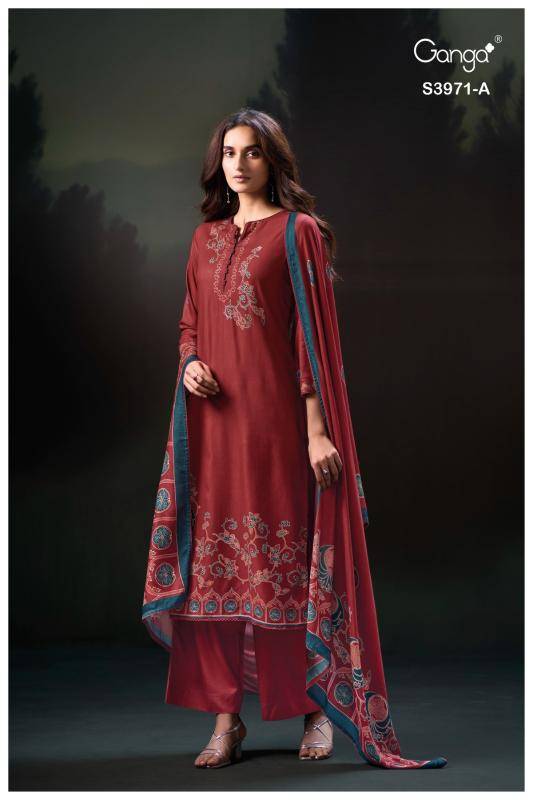 Ganga evani 3971 Affordable dress materials in Ahmedabad