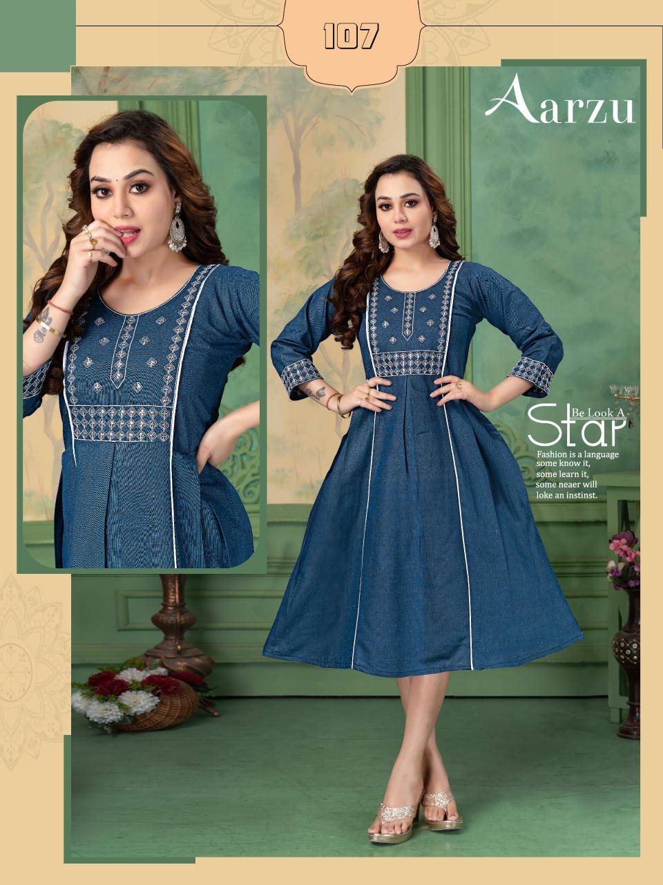 FT aarzu d flex Wholesale Kurtis for Resale