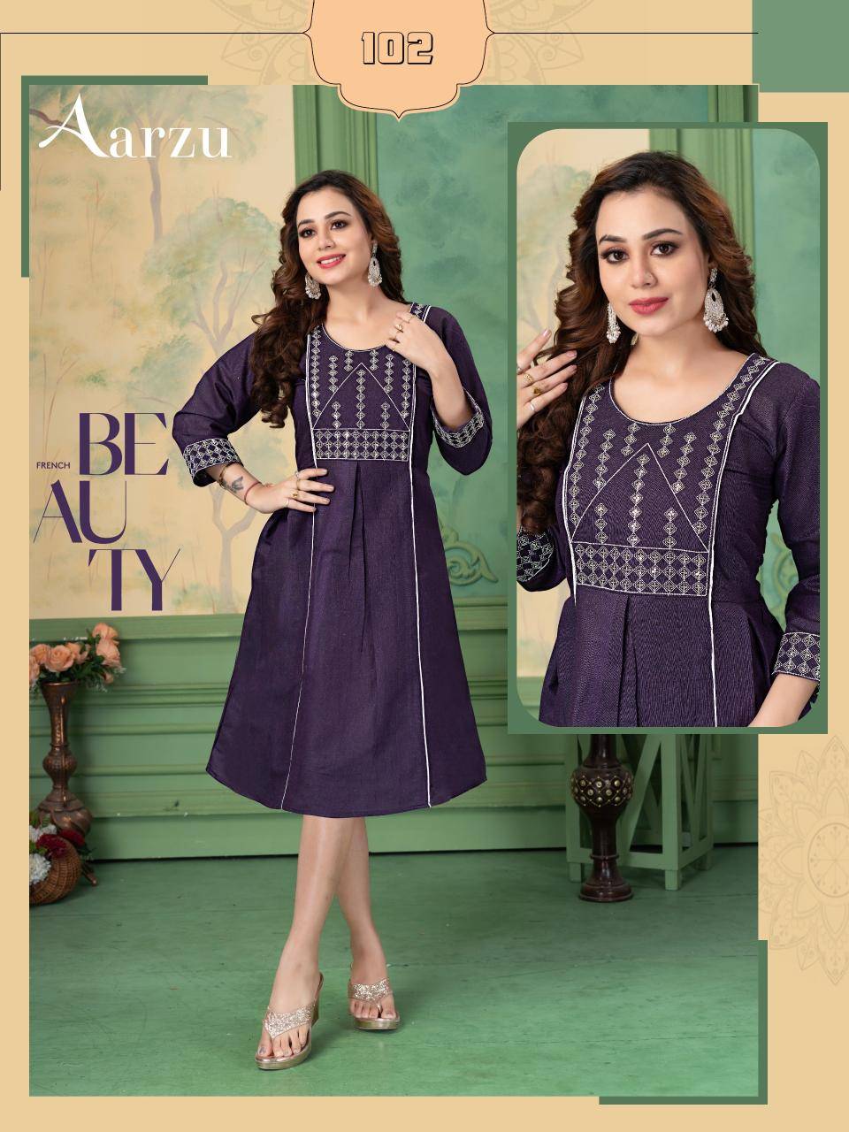 FT aarzu d flex Wholesale Kurtis for Resale