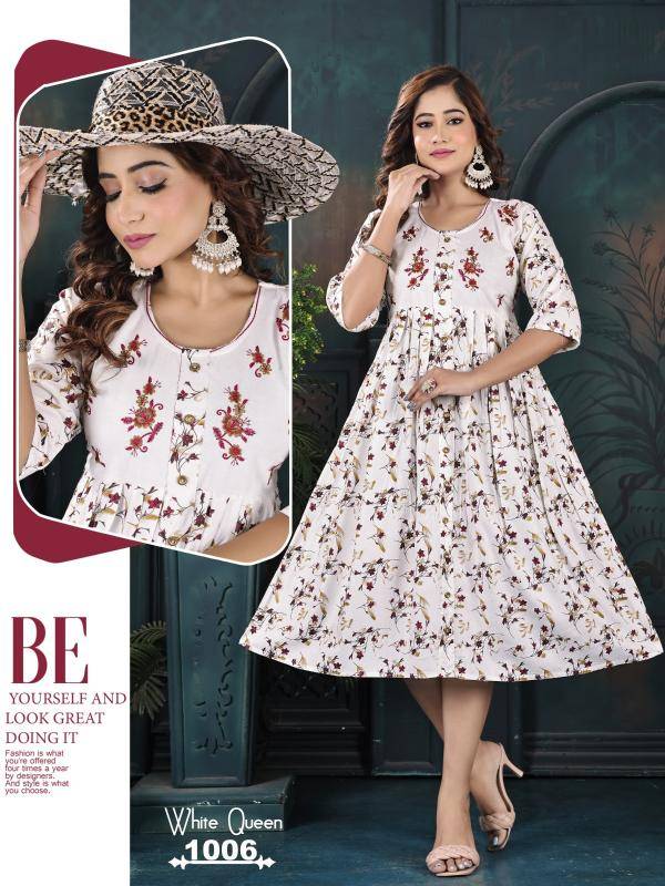Trendy white queen vol 7 Kurti Manufacturers in India
