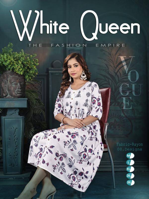 Trendy white queen vol 7 Kurti Manufacturers in India