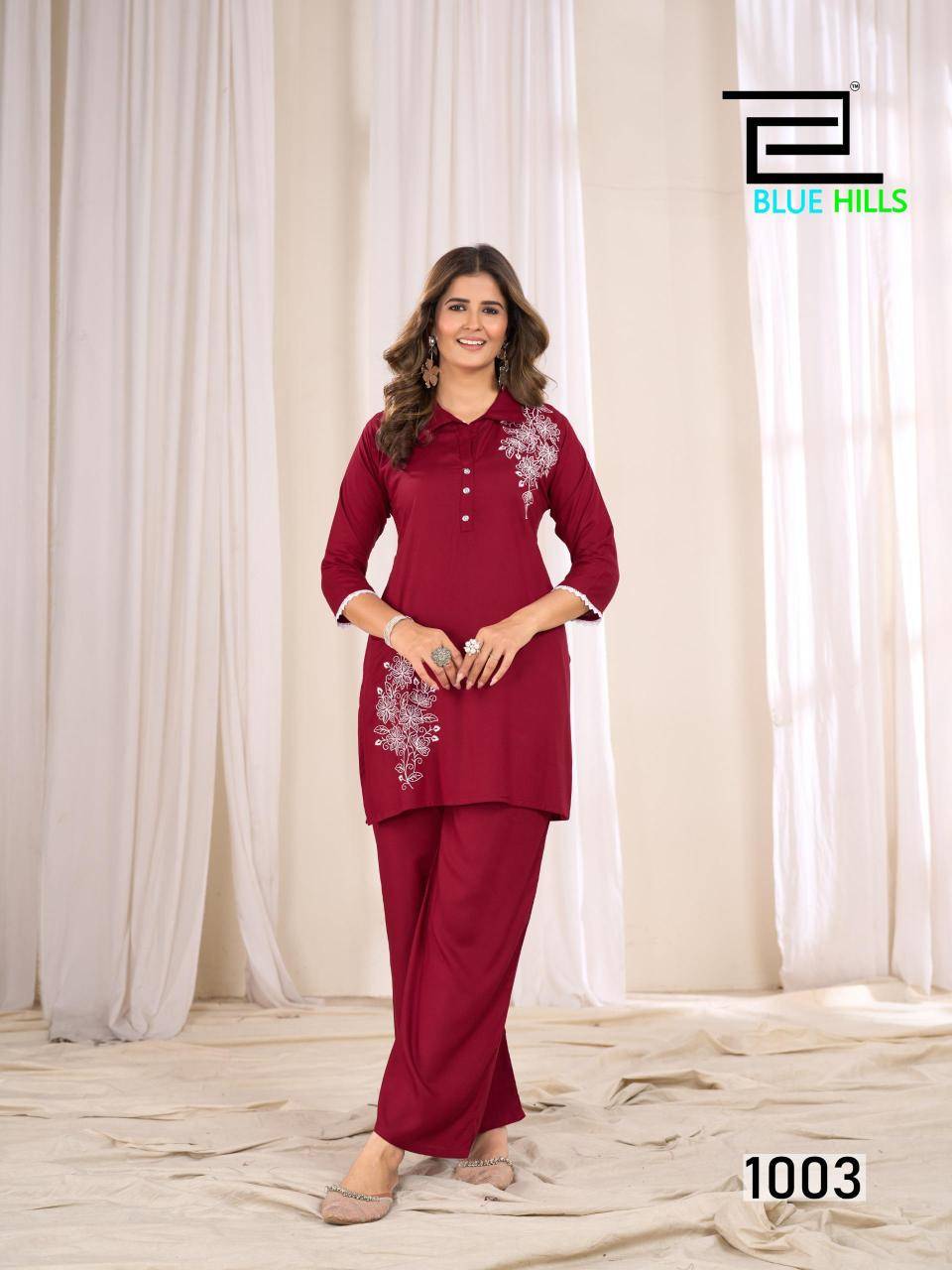 Blue hills blast coord set  Kurtis wholesale price in India