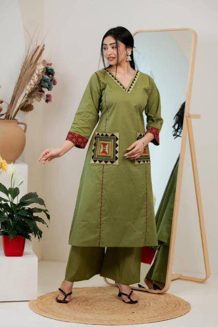 Adhya natural cotton coord set Kurti market in Mumbai