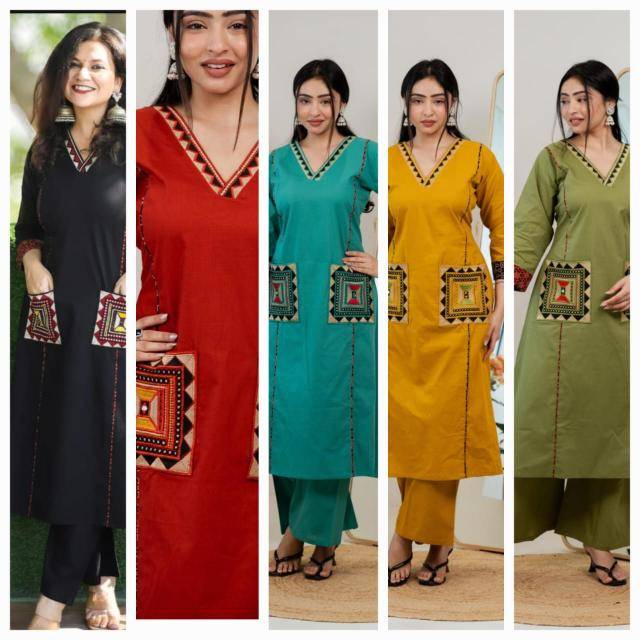 Adhya natural cotton coord set Kurti market in Mumbai