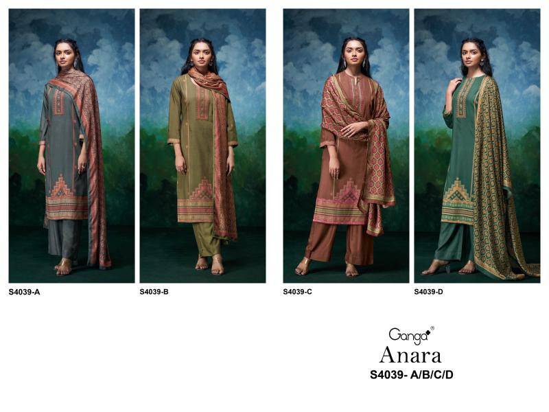 Ganga anara 4039 Wholesale dress material suppliers in Ahmedabad