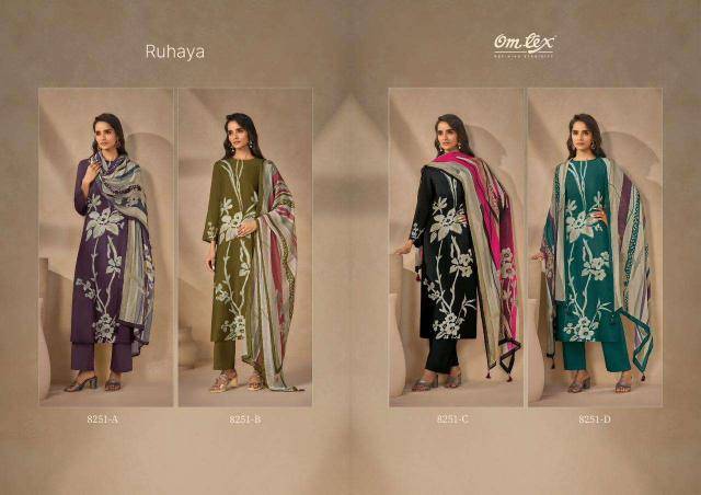 Omtex ruhaya Wholesale unstitched dress materials in Ahmedabad