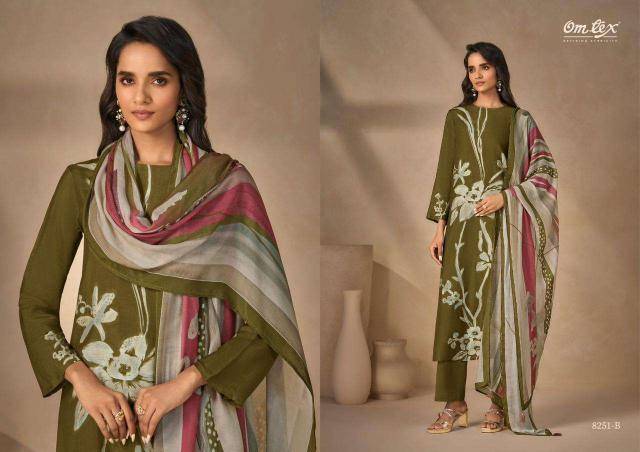 Omtex ruhaya Wholesale unstitched dress materials in Ahmedabad