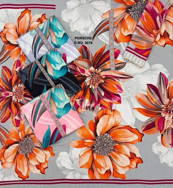 Bipson prints porsche 3578 Ladies dress material wholesalers in Mumbai