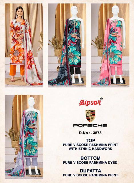 Bipson prints porsche 3578 Ladies dress material wholesalers in Mumbai