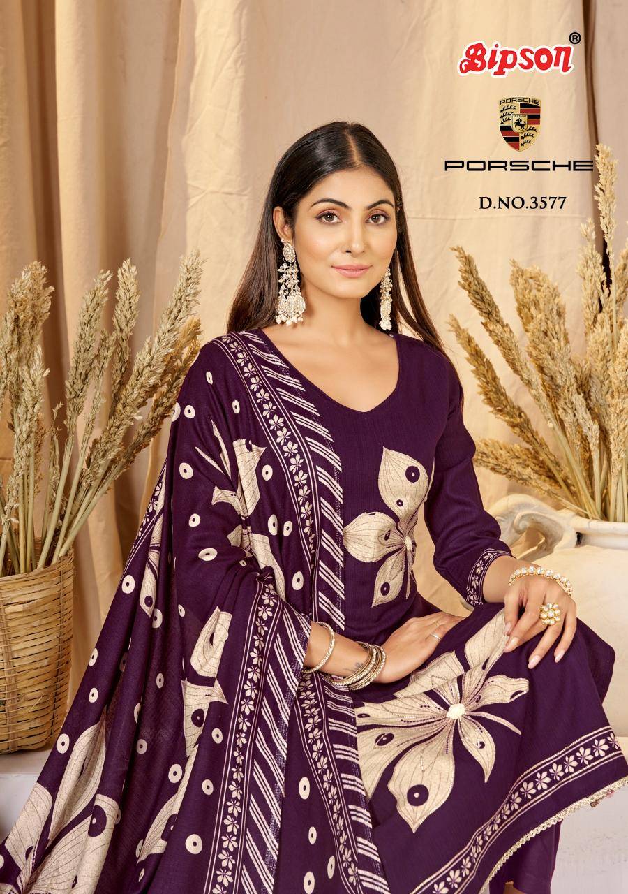 Bipson prints porsche 3577 Wedding dress material wholesalers in Mumbai