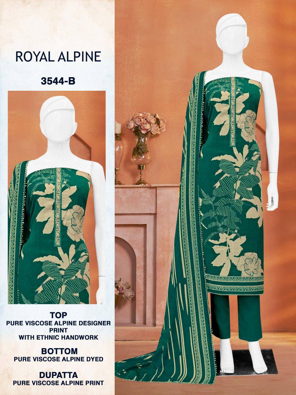 Bipson prints royal alpine 3544 ladies Dress matrials wholesale market in india