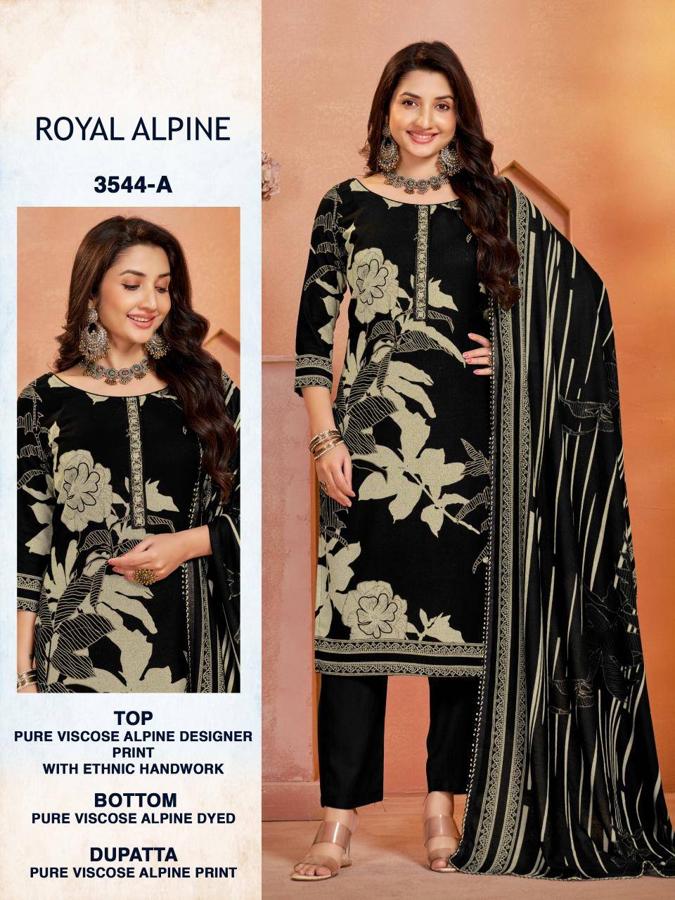 Bipson prints royal alpine 3544 ladies Dress matrials wholesale market in india