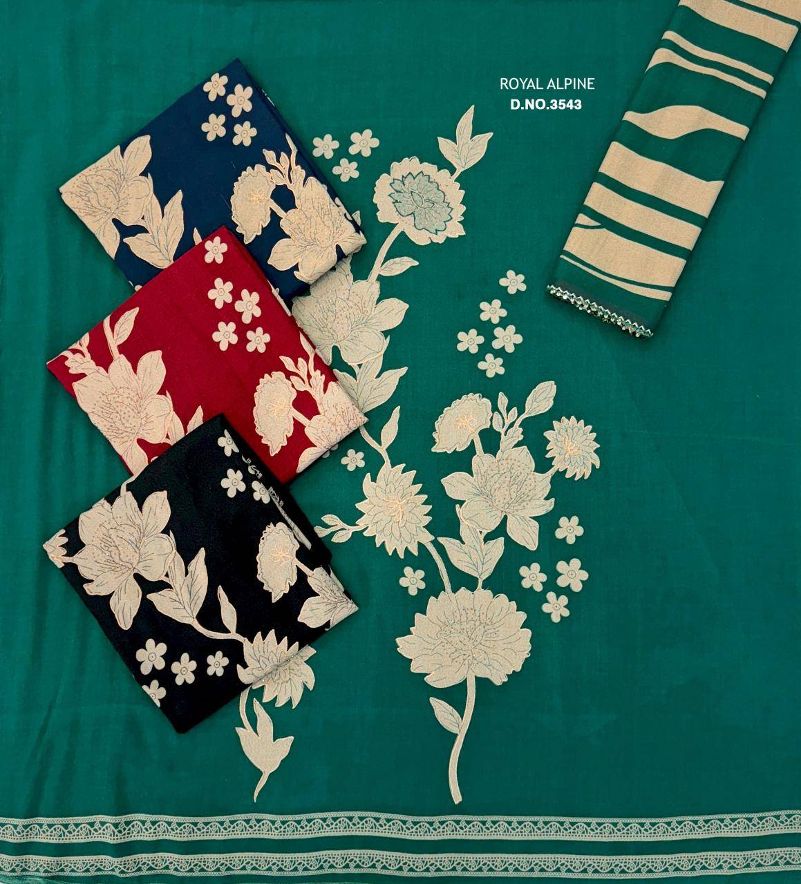 Bipson prints royal alpine 3543 unstitched Dress materials material wholesale in india