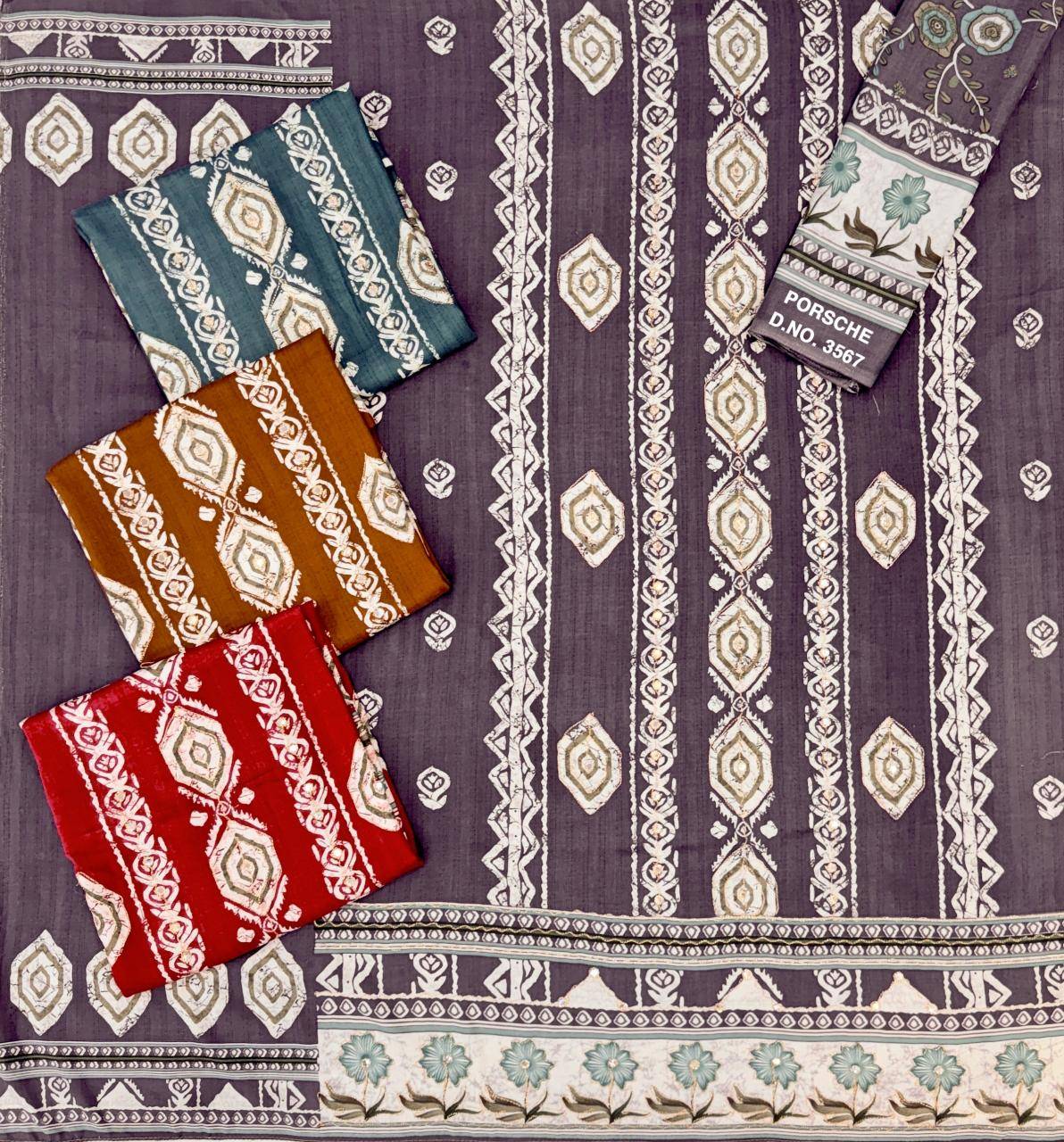 Bipson prints porsche 3567 ladies Dress materials wholesale in india