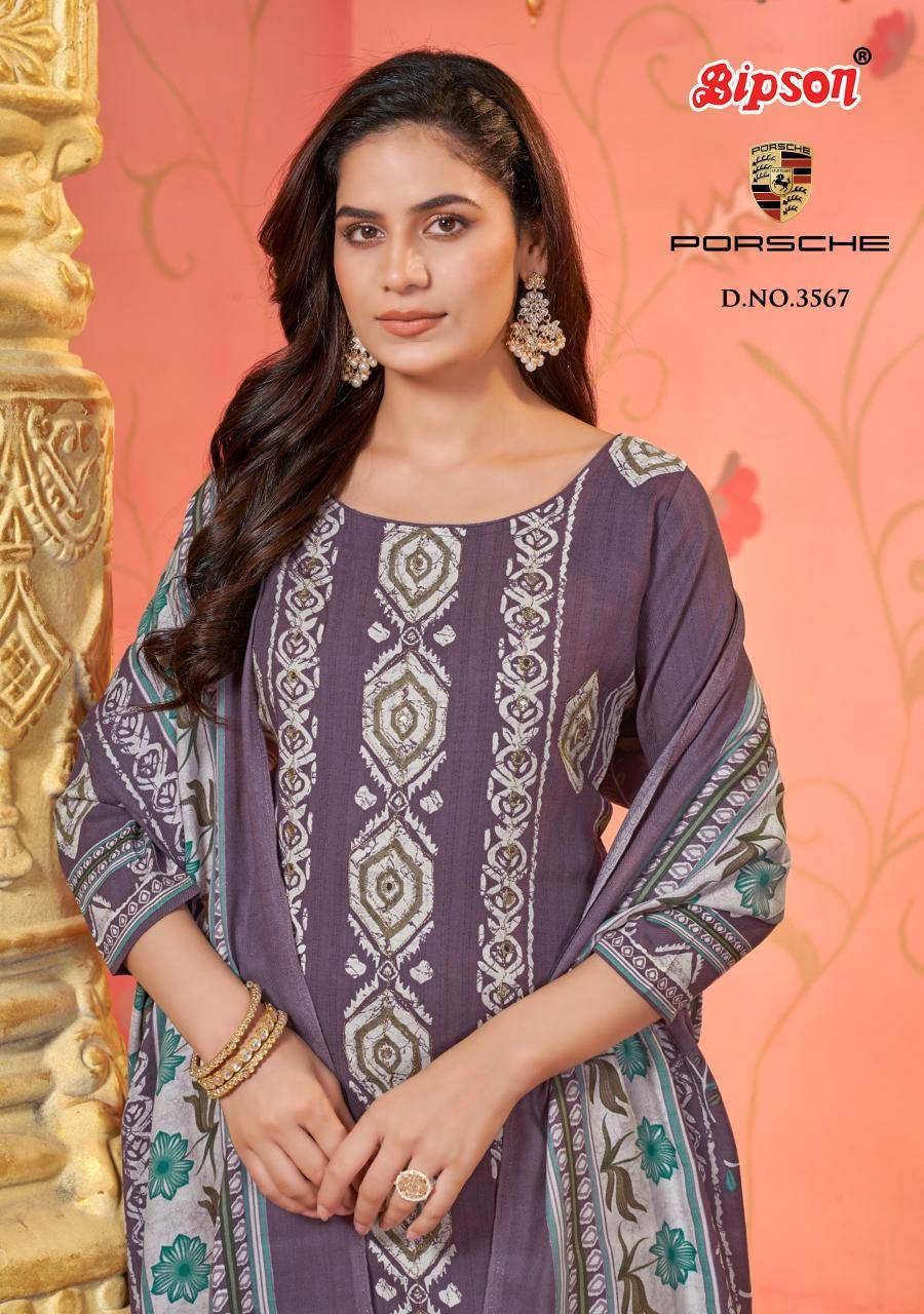 Bipson prints porsche 3567 ladies Dress materials wholesale in india