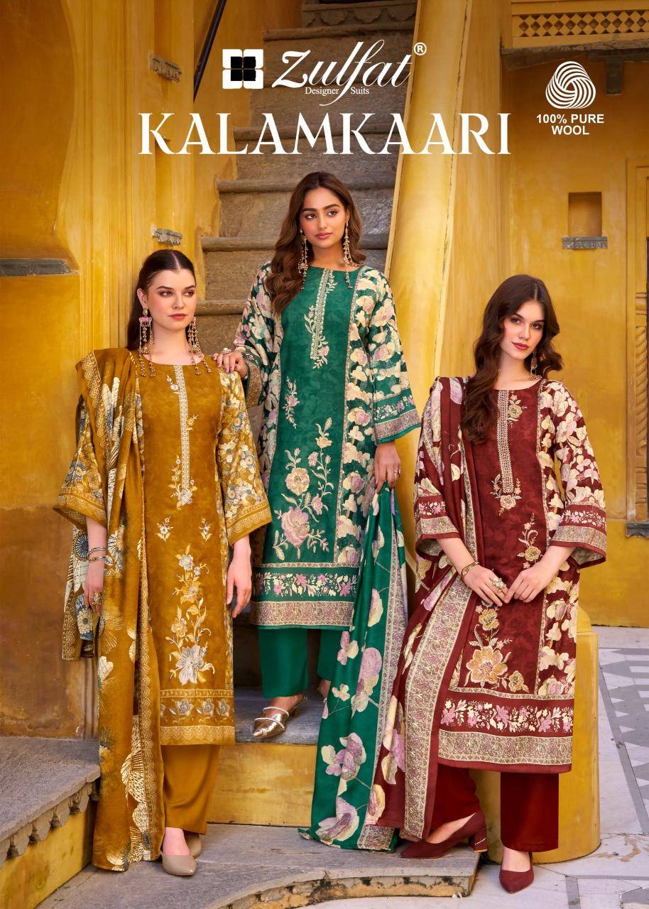 Zulfat kalamkaari Wholesale dress materials online