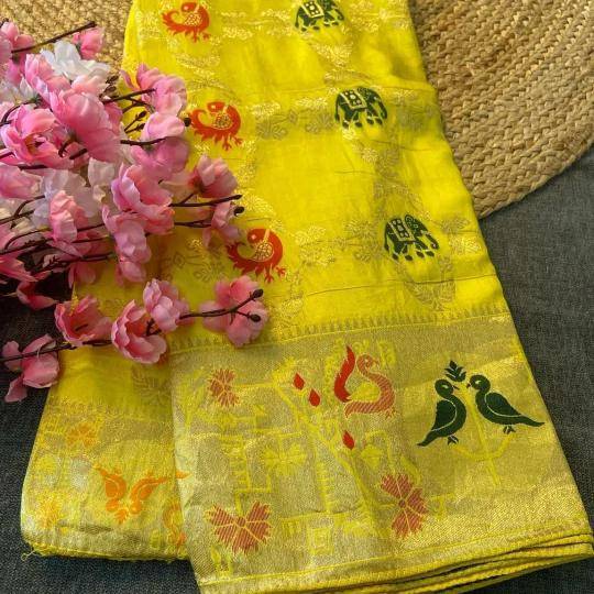 Akshara soft russian silk Ladies saree wholesale market in India
