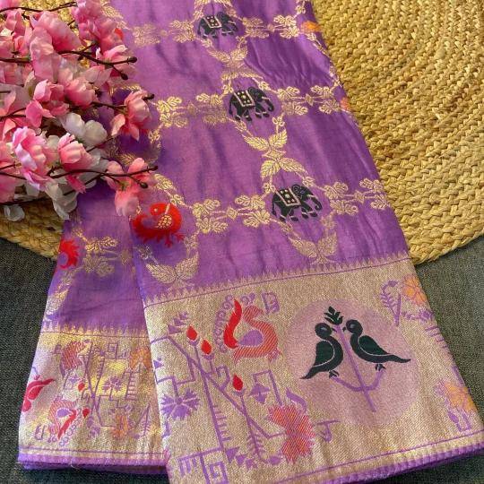 Akshara soft russian silk Ladies saree wholesale market in India