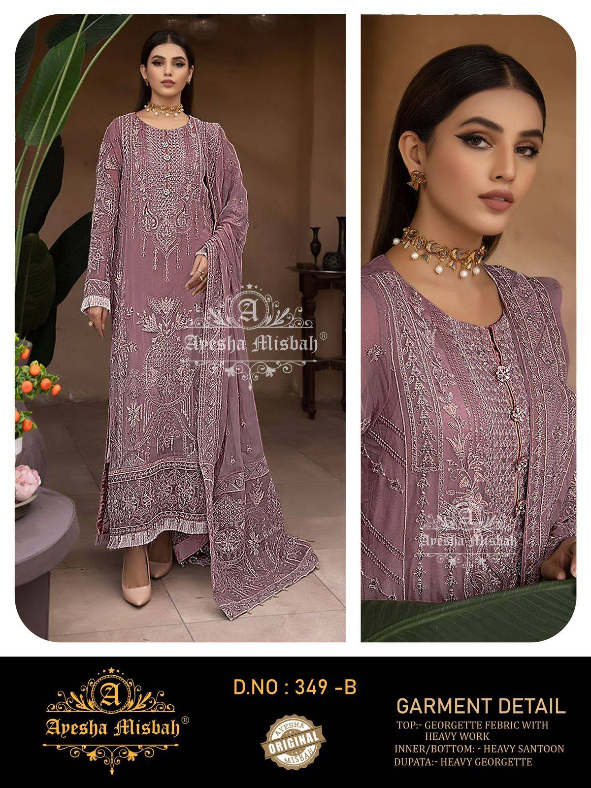 Ayesha Misbah 349 A To F Salwar kameez exporters