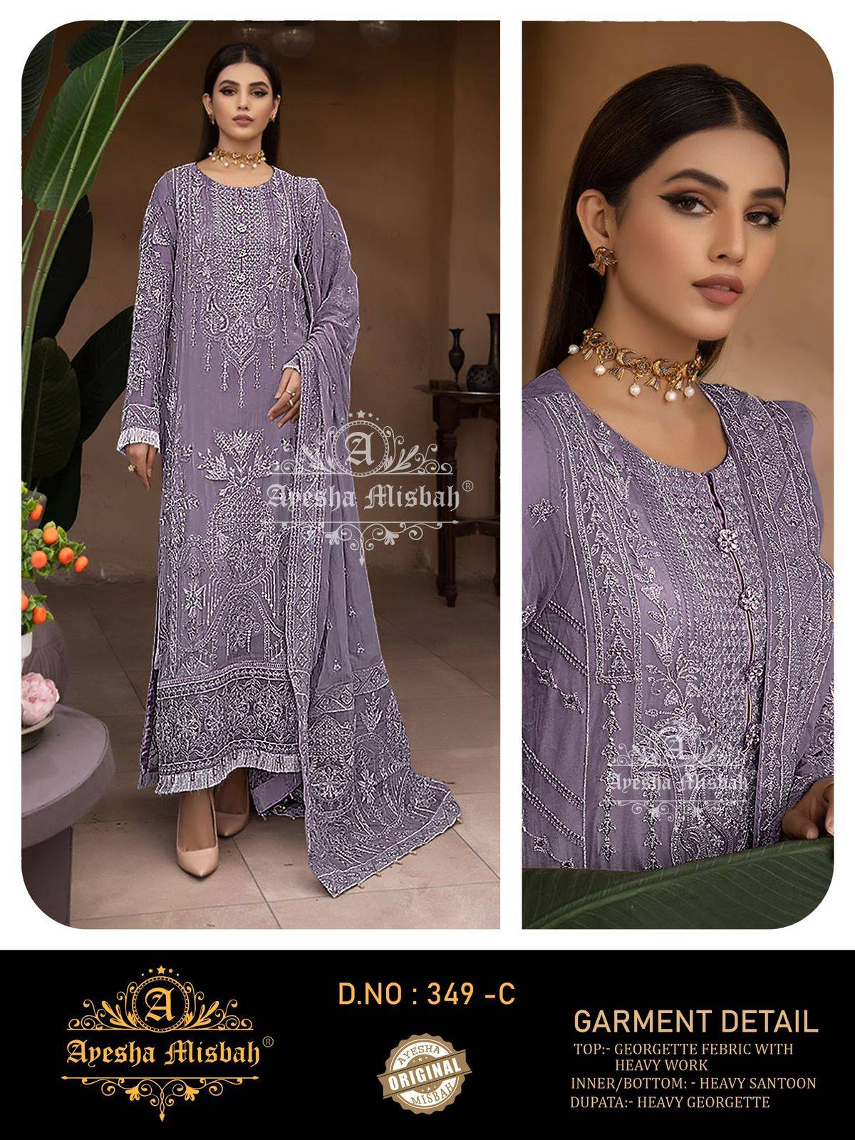 Ayesha Misbah 349 A To F Salwar kameez exporters