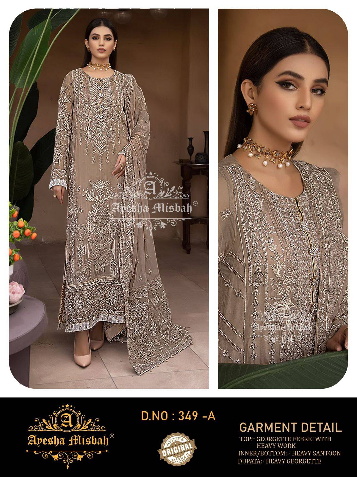 Ayesha Misbah 349 A To F Salwar kameez exporters