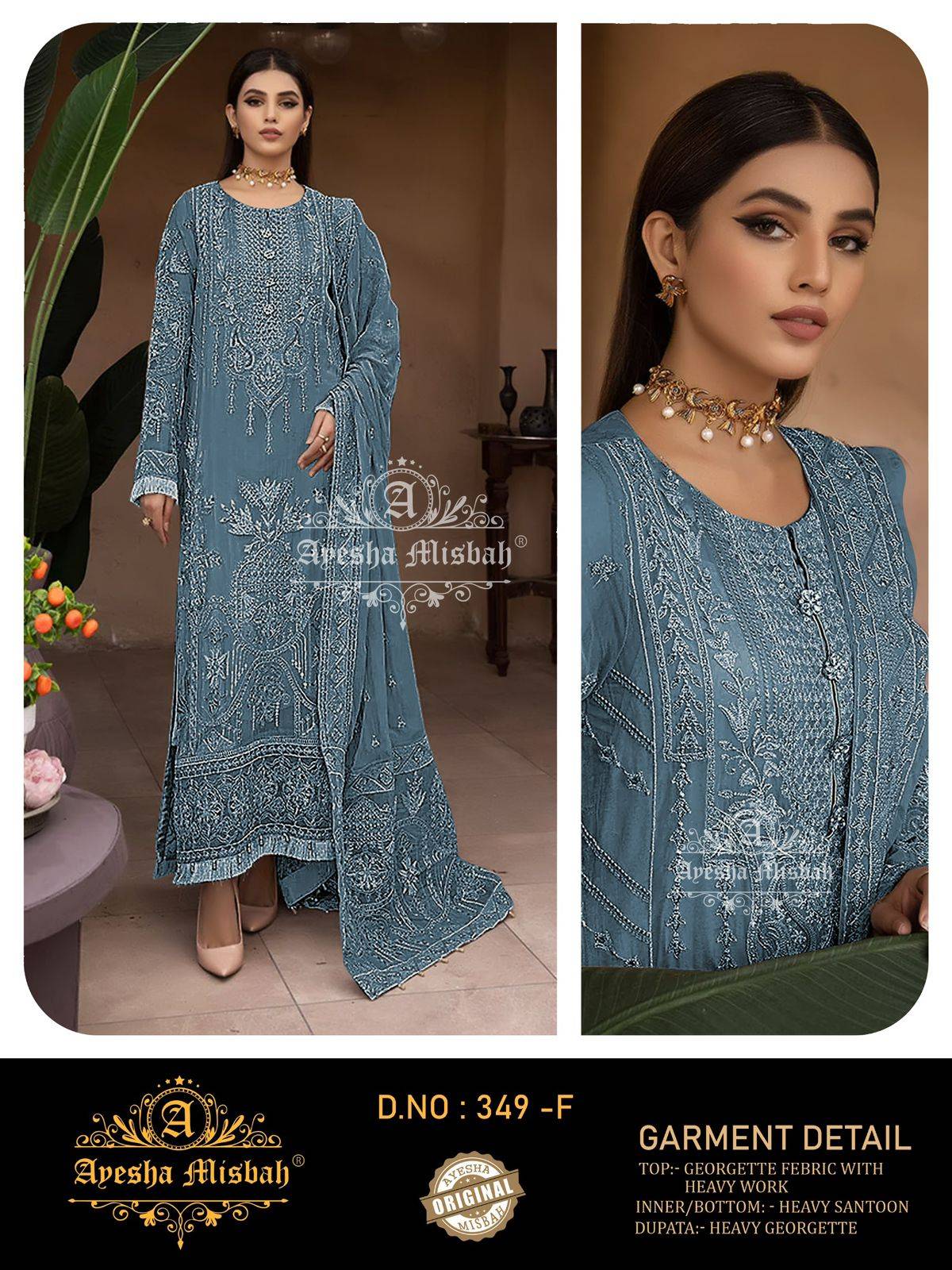 Ayesha Misbah 349 A To F Salwar kameez exporters