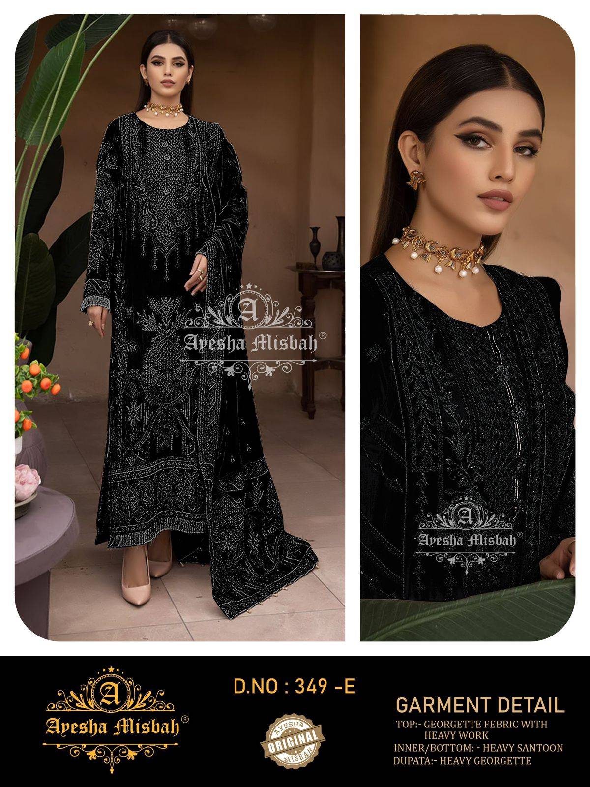 Ayesha Misbah 349 A To F Salwar kameez exporters