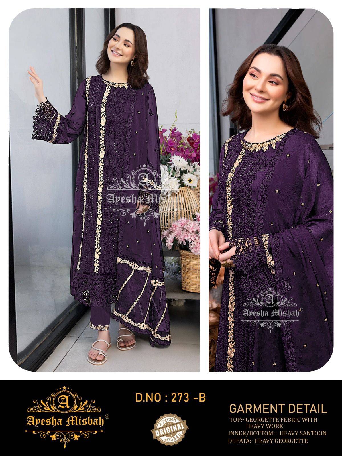 Ayesha Misbah 273 A To F Designer salwar kameez wholesale