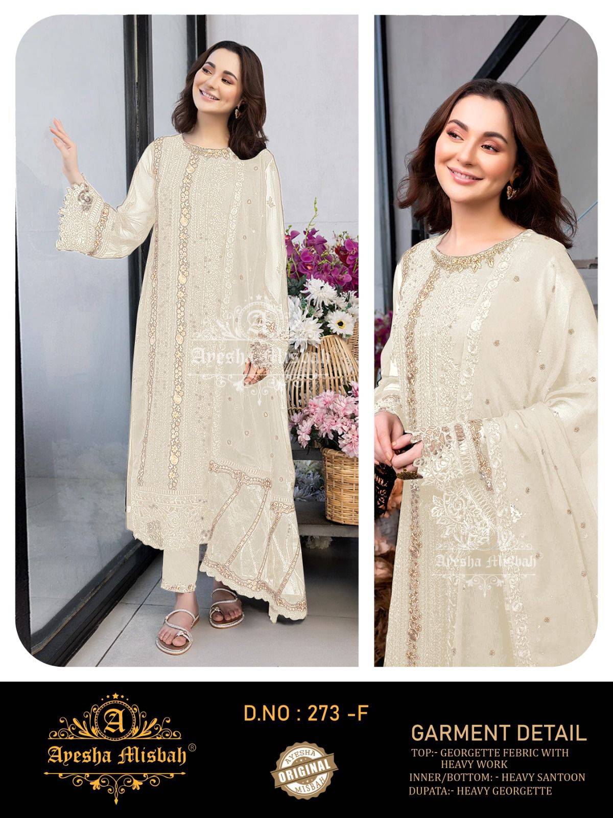Ayesha Misbah 273 A To F Designer salwar kameez wholesale