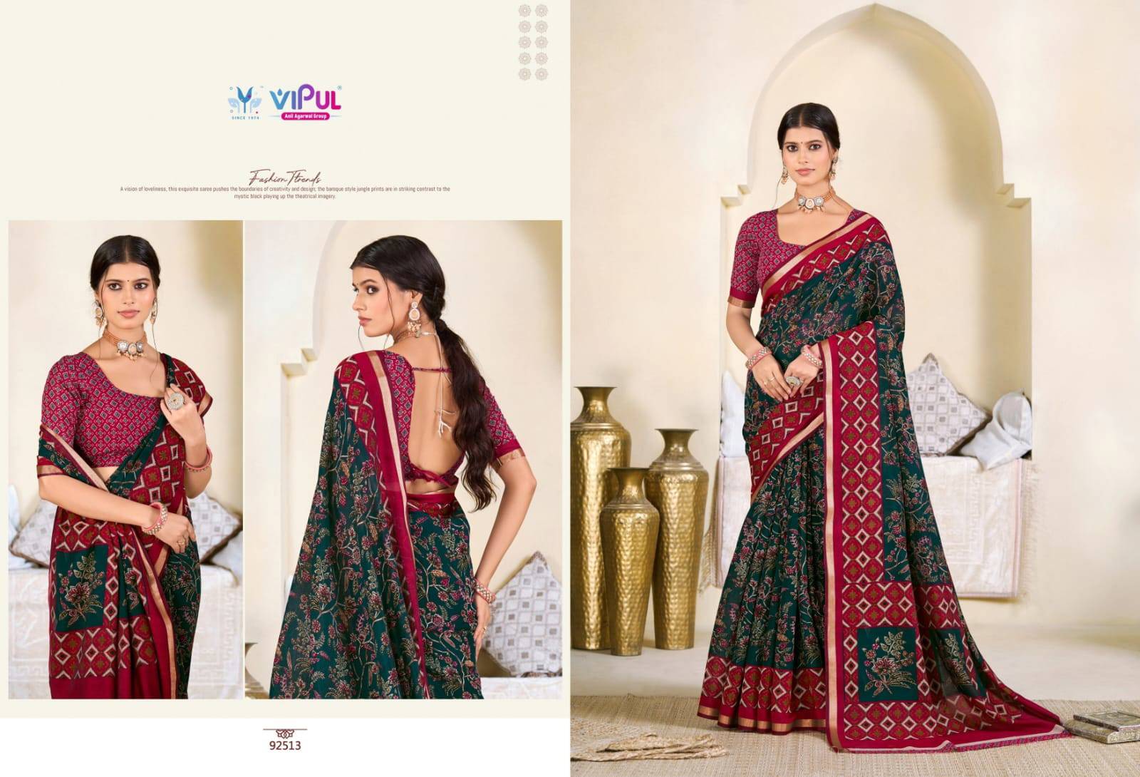 Vipul Monalisa Vol 3 Designer saree wholesalers