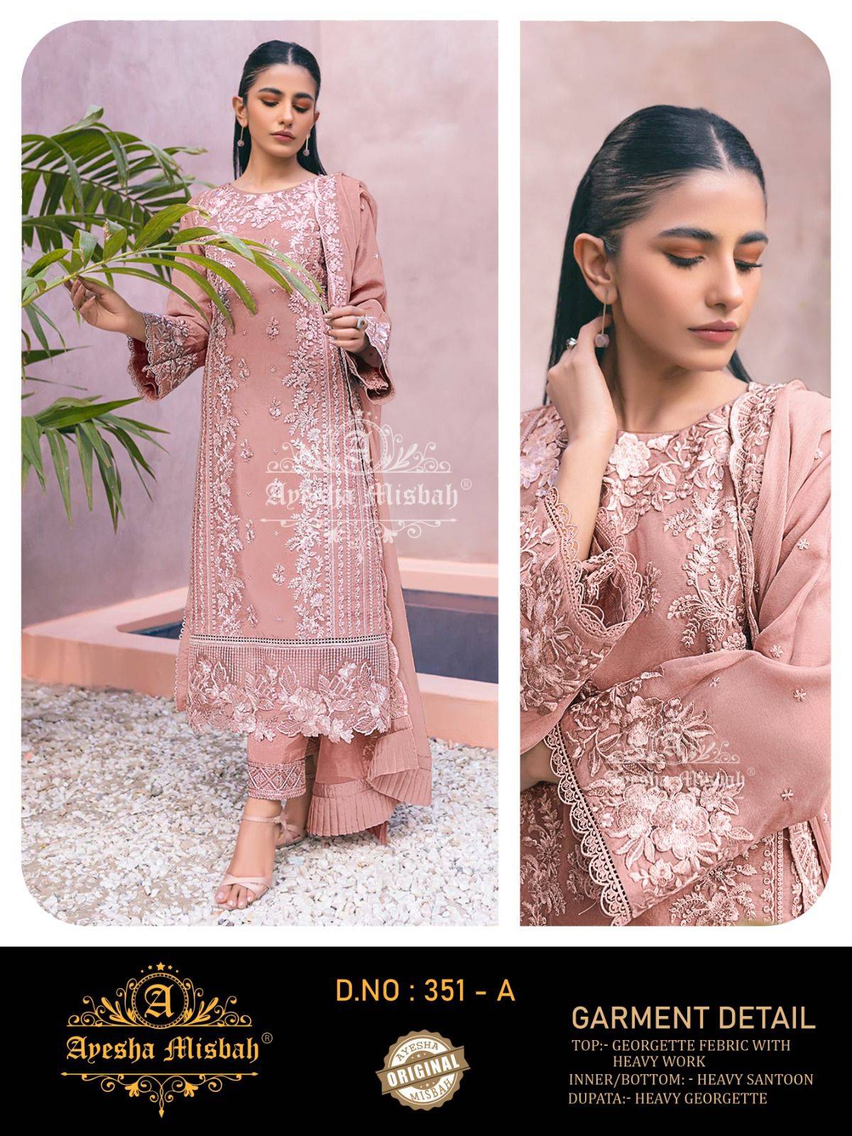 Ayesha Misbah 351 A To F  Salwar Kameez online wholesale