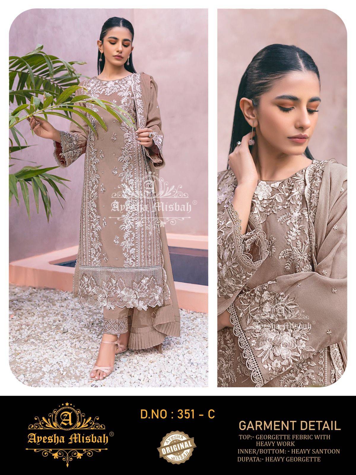 Ayesha Misbah 351 A To F  Salwar Kameez online wholesale