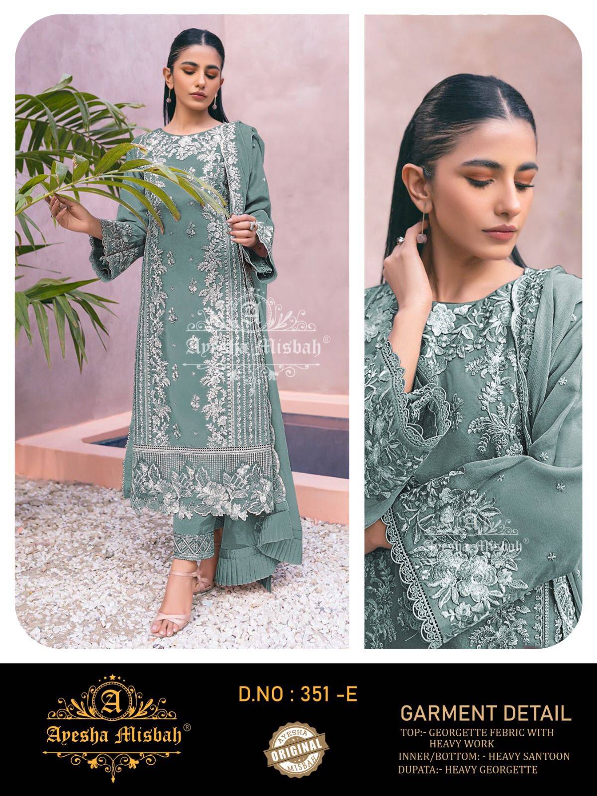 Ayesha Misbah 351 A To F  Salwar Kameez online wholesale