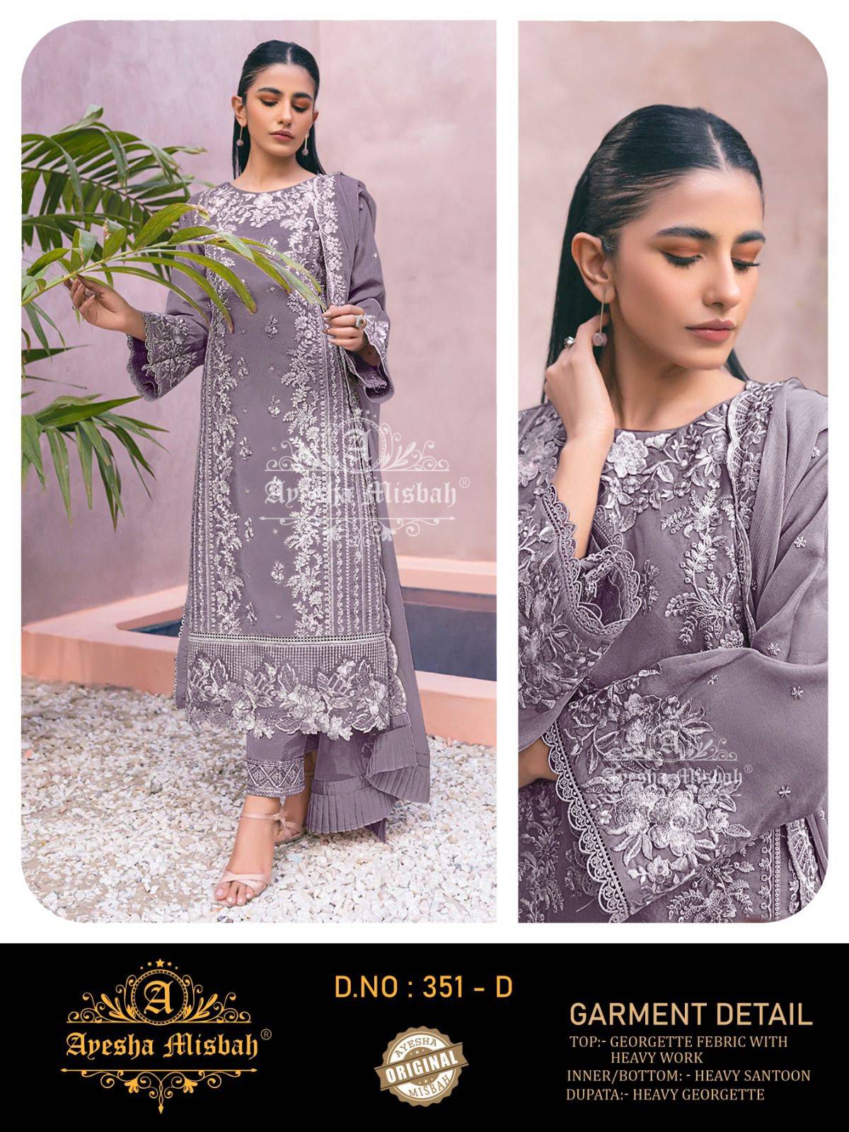 Ayesha Misbah 351 A To F  Salwar Kameez online wholesale