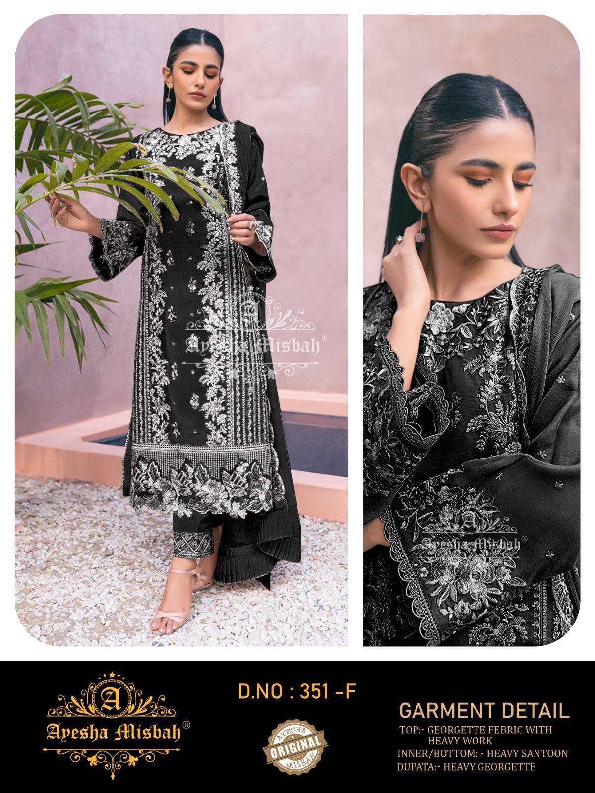Ayesha Misbah 351 A To F  Salwar Kameez online wholesale