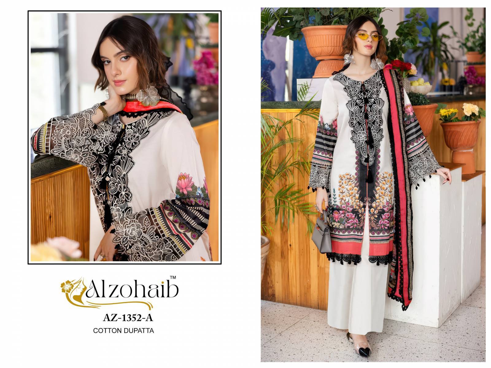 Alzohaib Naba Vol 1 Cotton Dupatta Wholesale salwar kameez market in Pune
