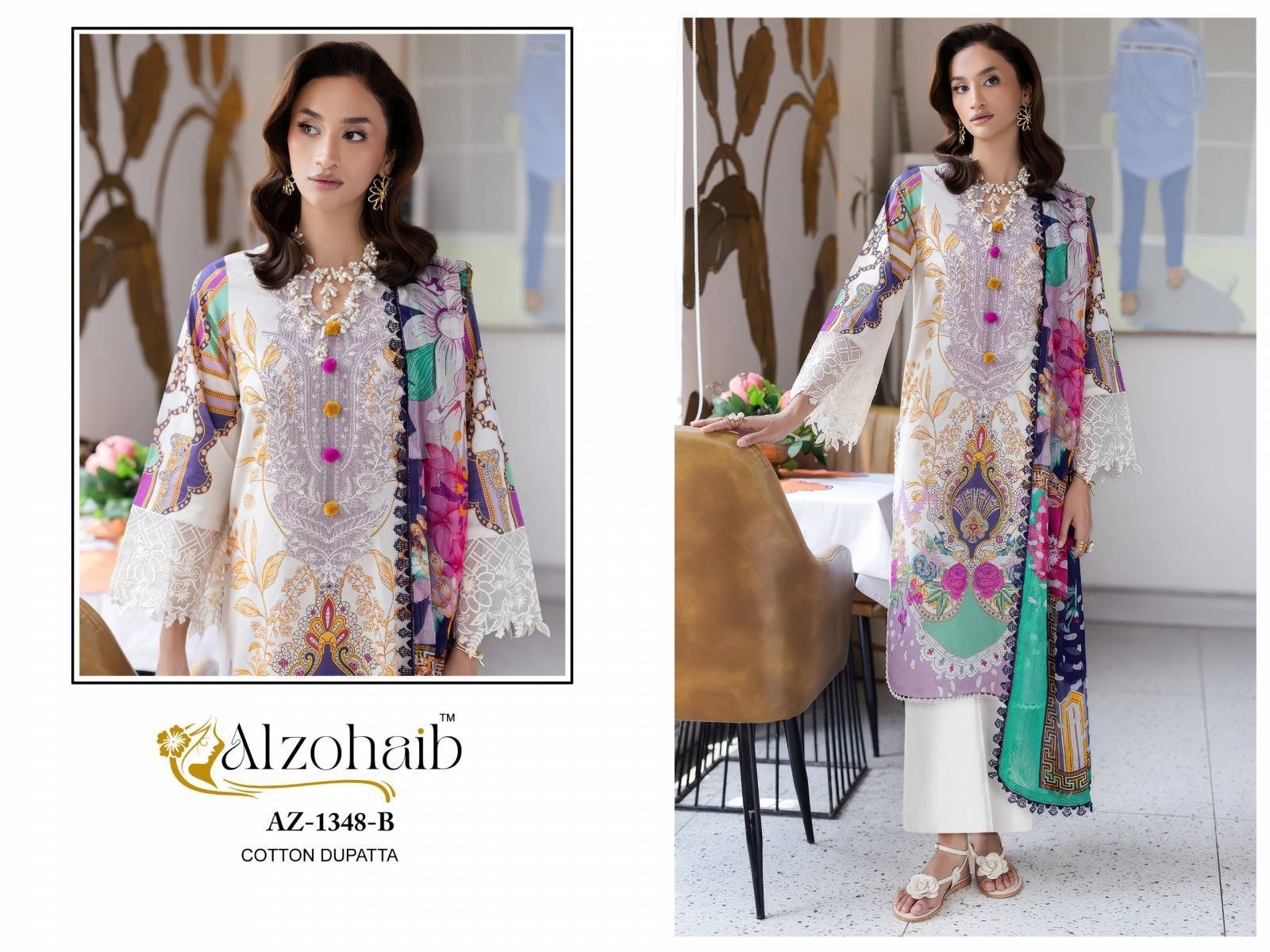 Alzohaib Naba Vol 1 Cotton Dupatta Wholesale salwar kameez market in Pune