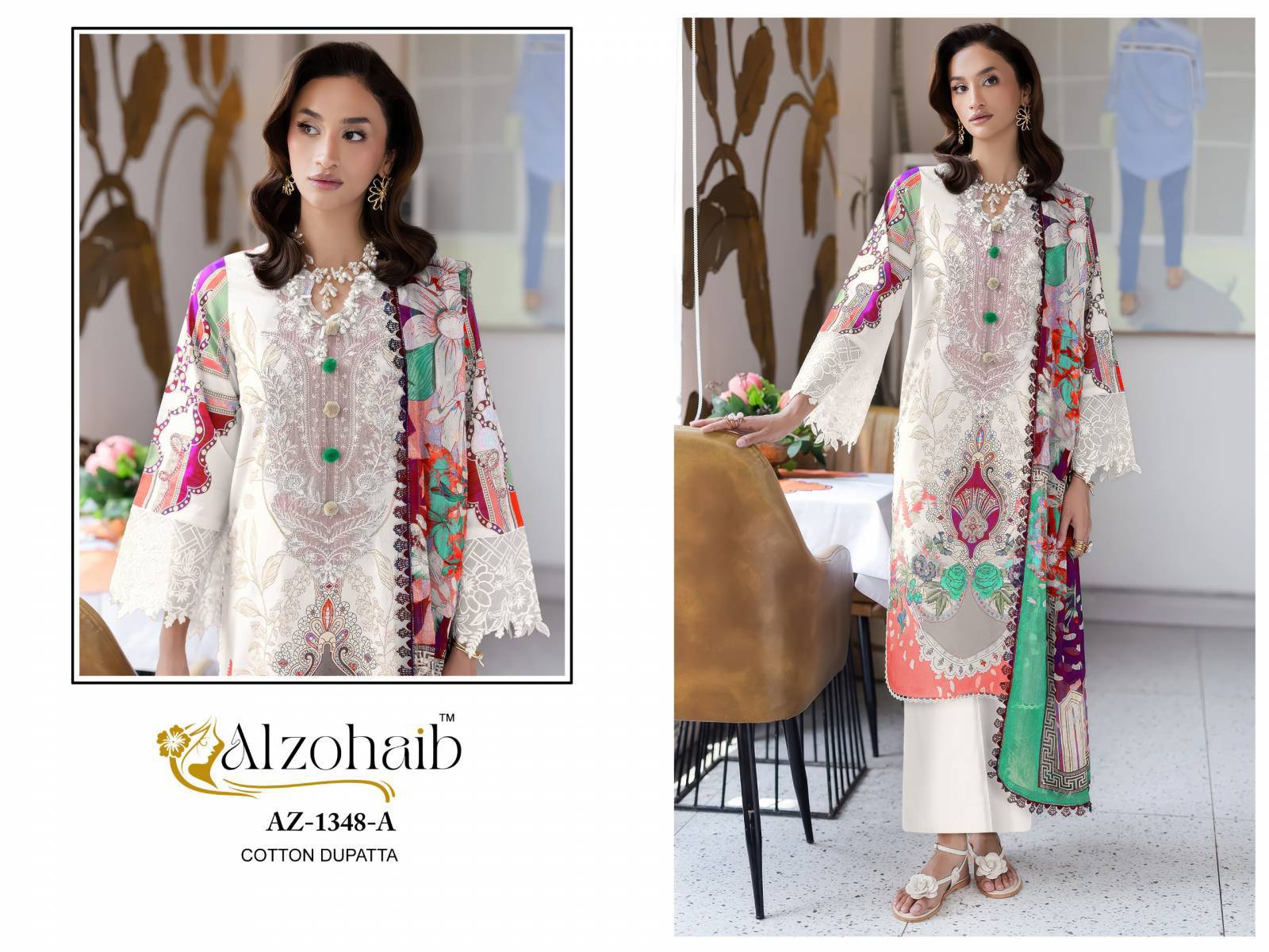 Alzohaib Naba Vol 1 Chiffon Dupatta Salwar suit wholesale dealers in Pune