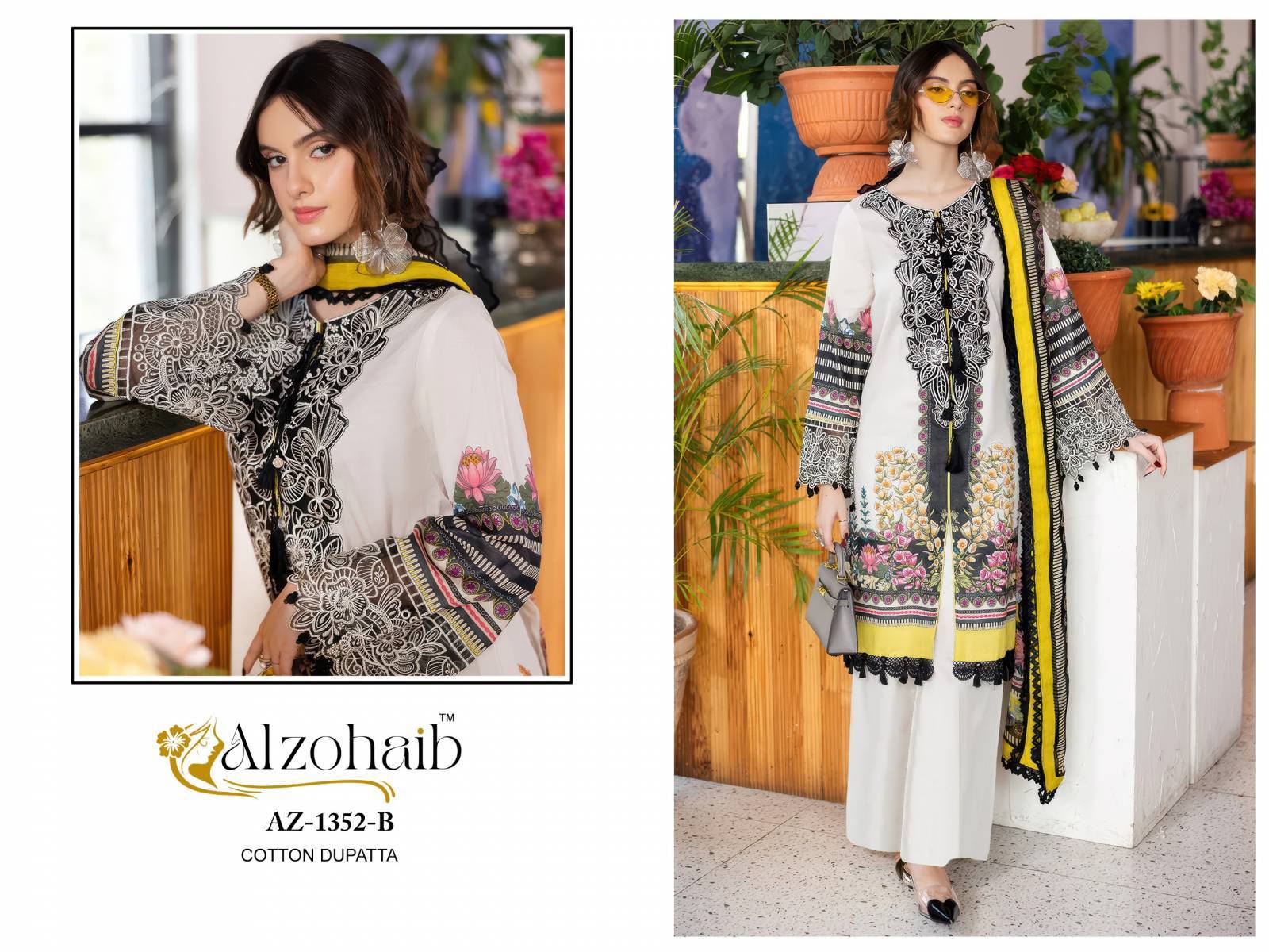 Alzohaib Naba Vol 1 Chiffon Dupatta Salwar suit wholesale dealers in Pune
