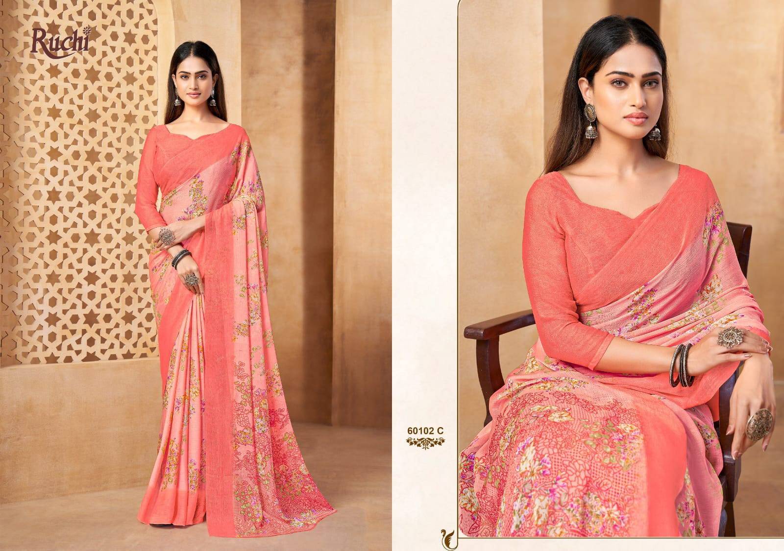 Ruchi Star Chiffon 216 Wholesale saree dealers in Surat