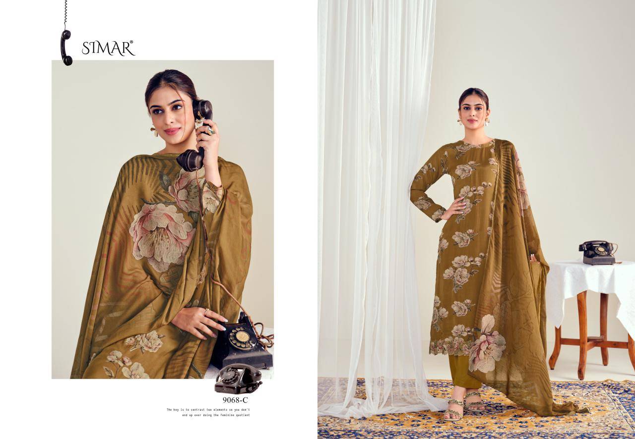 Glossy Simar Everbloom wholesale Salwar Kameez manufacturer in india 