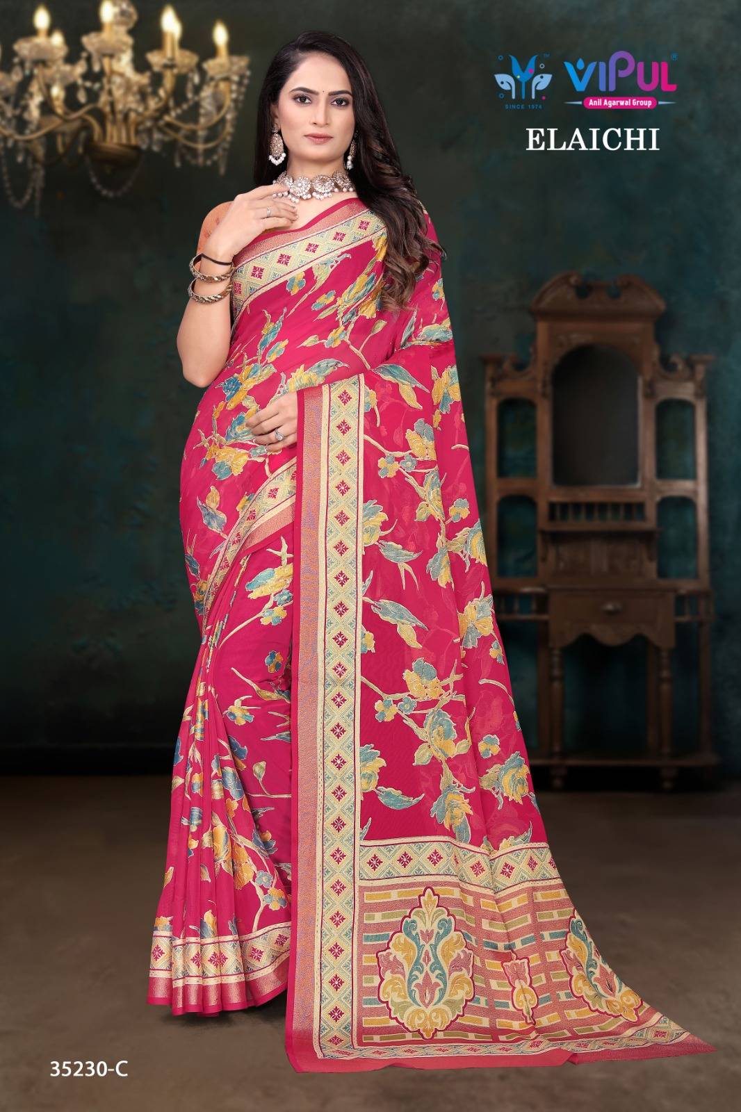 Vipul Elaichi 35230 A To D Wholesale saree suppliers in Surat
