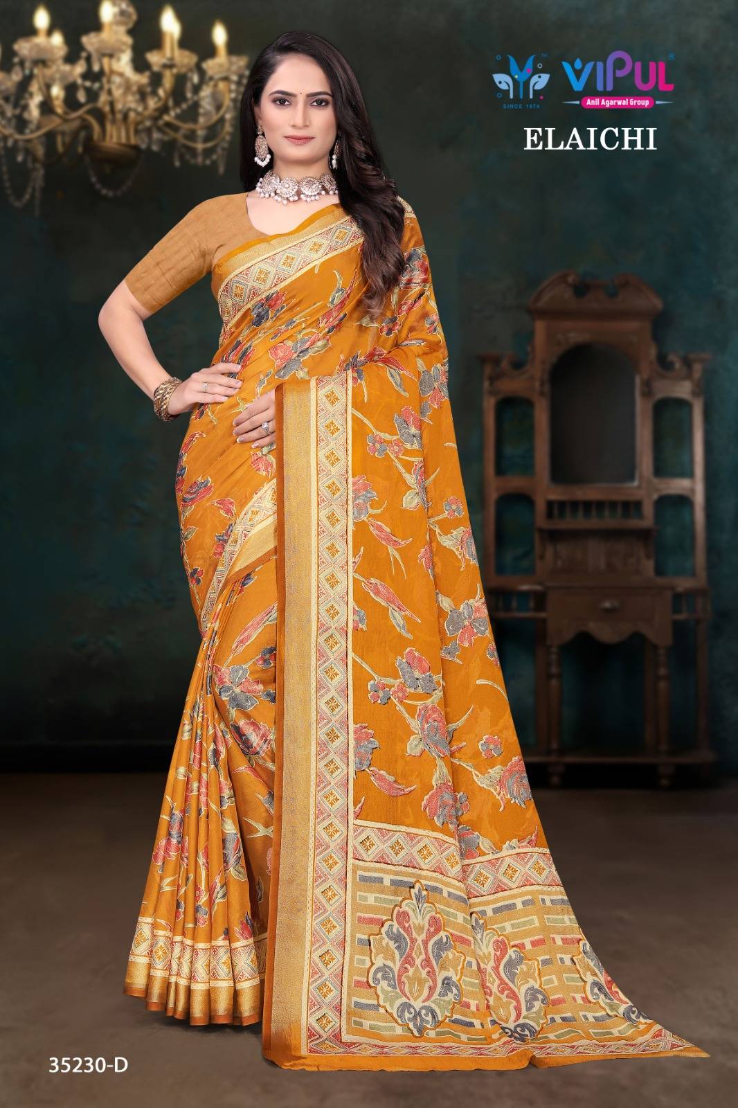 Vipul Elaichi 35230 A To D Wholesale saree suppliers in Surat