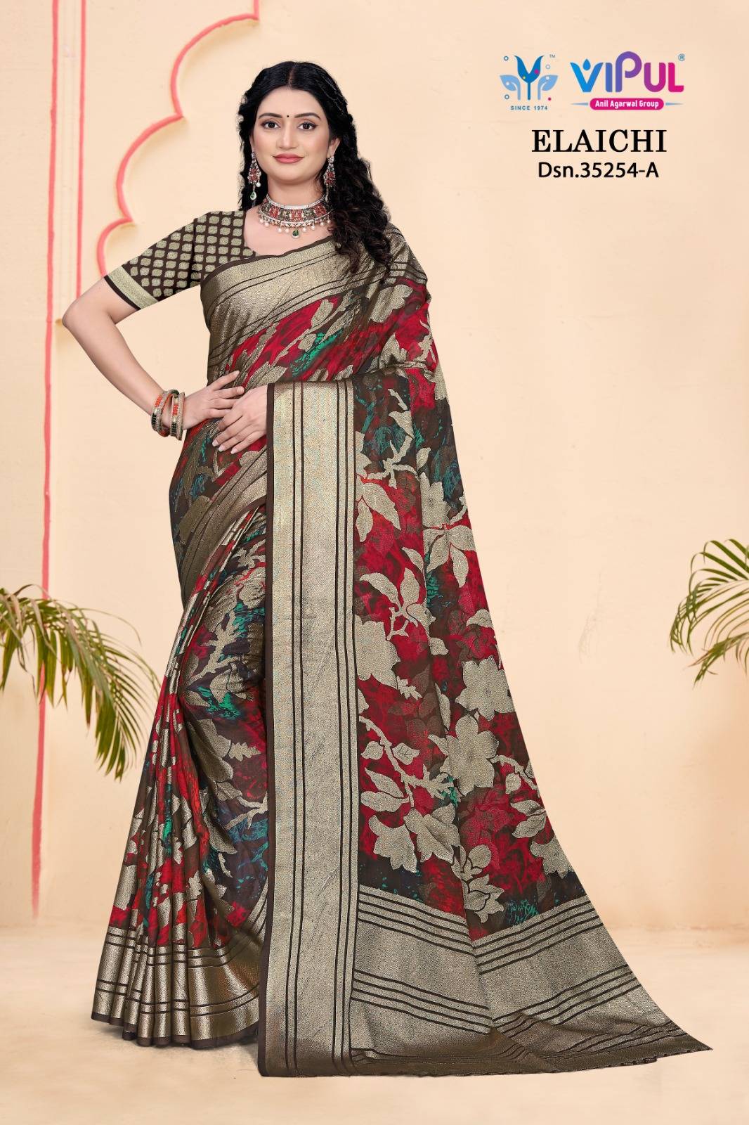 Vipul Elaichi 35254 A To D Surat saree manufacturers