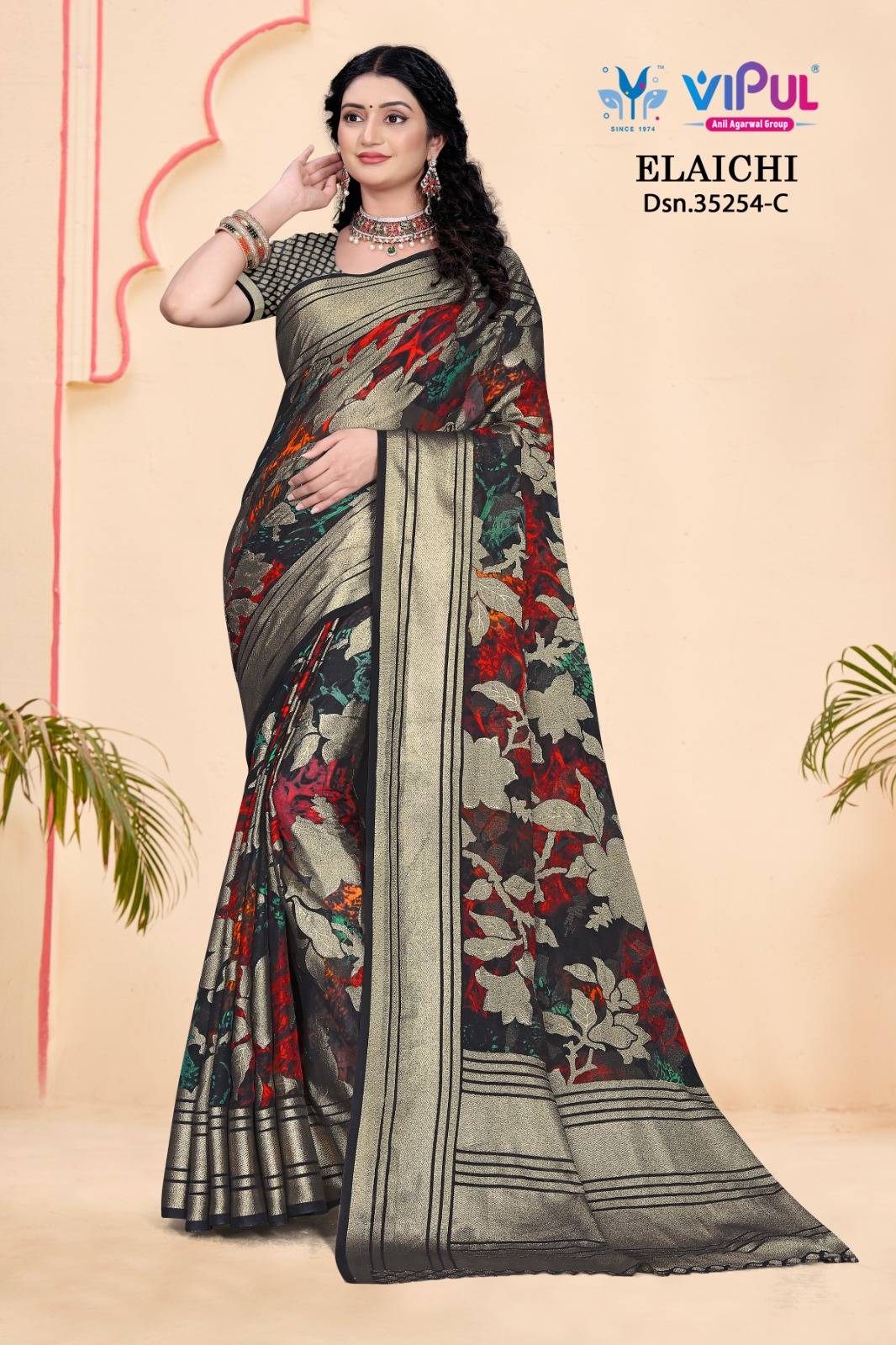 Vipul Elaichi 35254 A To D Surat saree manufacturers